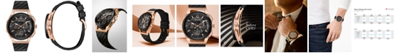 Bulova Men's Chronograph Curv Black Rubber Strap Watch 44mm